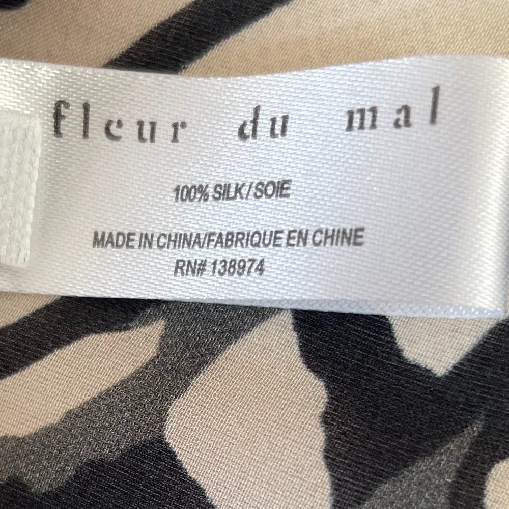 Tiger-print Silk-chiffon Wrap Blouse from FLEUR DU MAL - Picture 8 of 10